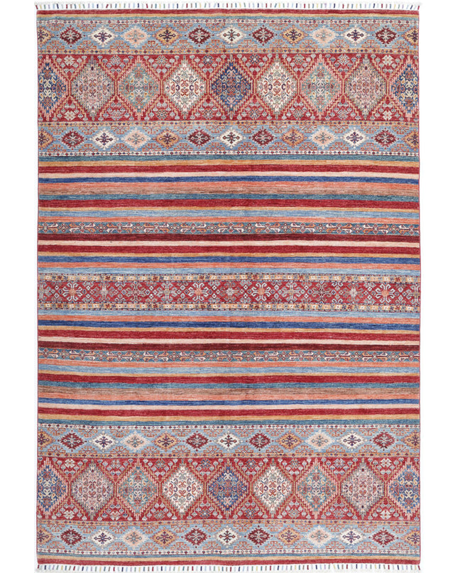Khurjeen 6' 8" X 9' 10" Hand Knotted Wool Rug 6' 8" X 9' 10" (203 X 300) / Multi / Wool