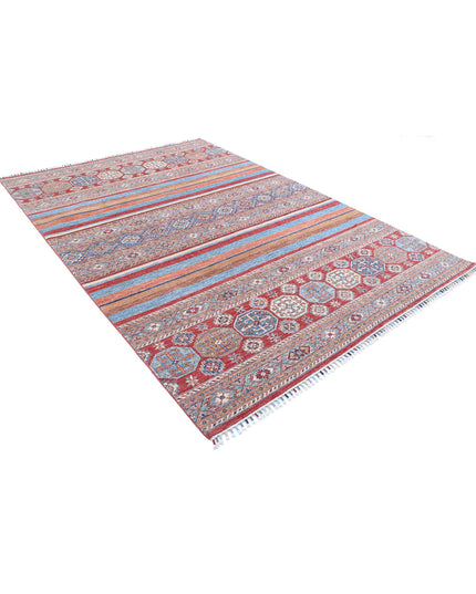 Khurjeen 6' 6" X 9' 7" Hand Knotted Wool Rug 6' 6" X 9' 7" (198 X 292) / Multi / Wool