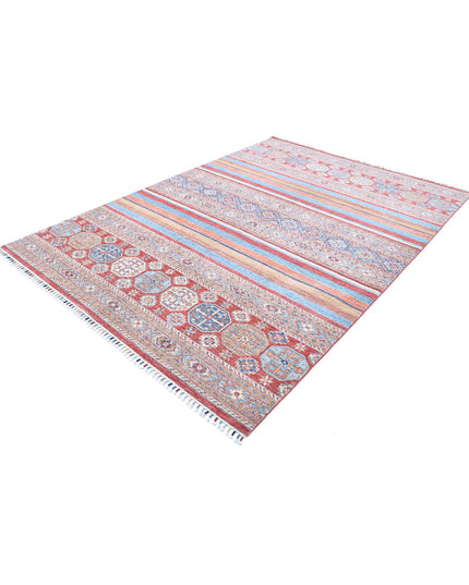 Khurjeen 6' 6" X 9' 7" Hand Knotted Wool Rug 6' 6" X 9' 7" (198 X 292) / Multi / Wool