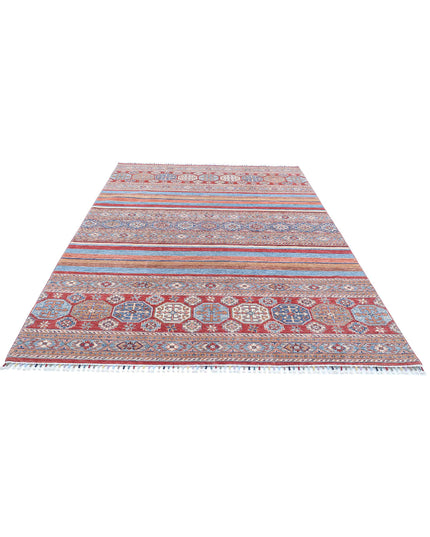 Khurjeen 6' 6" X 9' 7" Hand Knotted Wool Rug 6' 6" X 9' 7" (198 X 292) / Multi / Wool