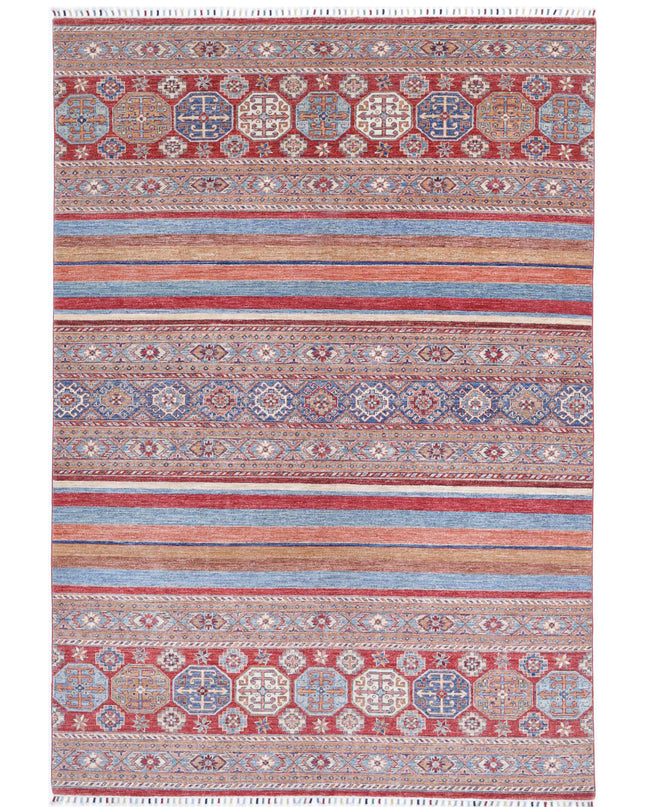 Khurjeen 6' 6" X 9' 7" Hand Knotted Wool Rug 6' 6" X 9' 7" (198 X 292) / Multi / Wool