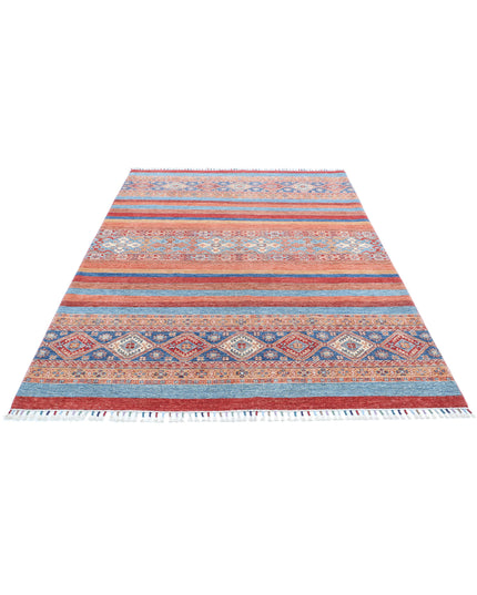 Khurjeen 5' 9" X 8' 5" Hand Knotted Wool Rug 5' 9" X 8' 5" (175 X 257) / Multi / Wool