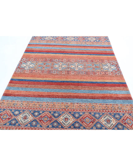 Khurjeen 5' 9" X 8' 5" Hand Knotted Wool Rug 5' 9" X 8' 5" (175 X 257) / Multi / Wool