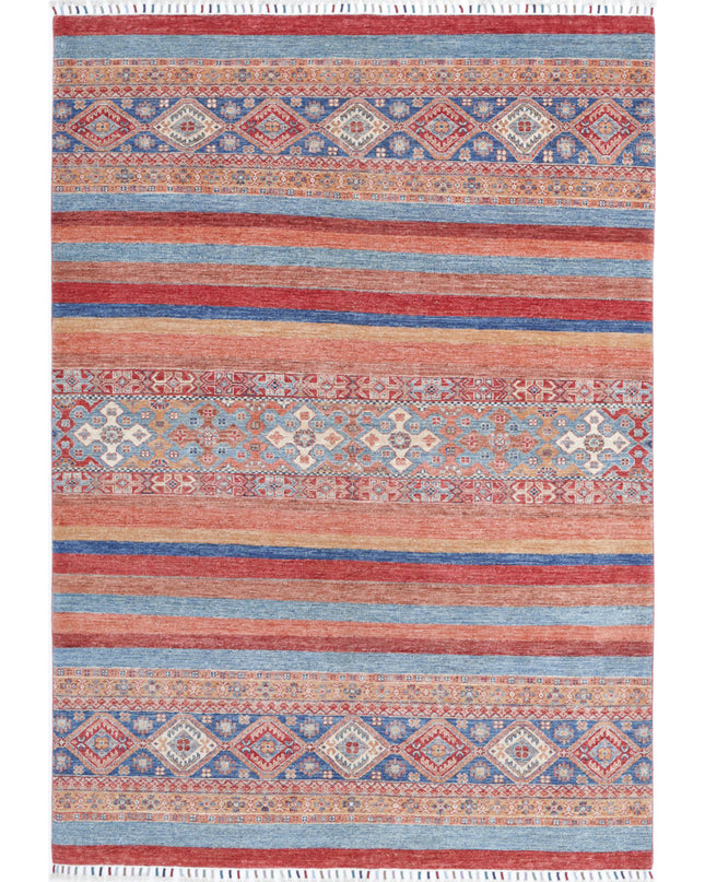 Khurjeen 5' 9" X 8' 5" Hand Knotted Wool Rug 5' 9" X 8' 5" (175 X 257) / Multi / Wool