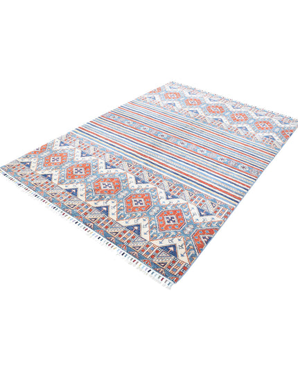 Khurjeen 5' 5" X 7' 11" Hand Knotted Wool Rug 5' 5" X 7' 11" (165 X 241) / Multi / Wool