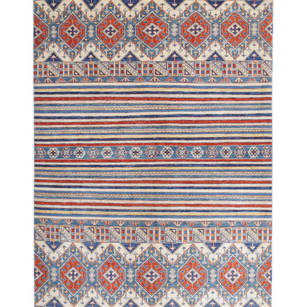Khurjeen 5' 5" X 7' 11" Hand Knotted Wool Rug 5' 5" X 7' 11" (165 X 241) / Multi / Wool