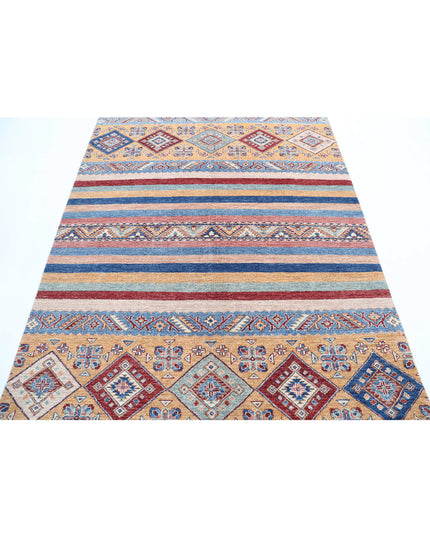 Khurjeen 5' 8" X 7' 7" Hand Knotted Wool Rug 5' 8" X 7' 7" (173 X 231) / Multi / Wool
