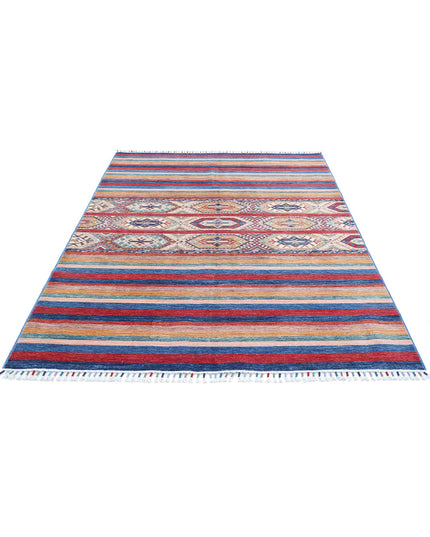 Khurjeen 5' 7" X 7' 10" Hand Knotted Wool Rug 5' 7" X 7' 10" (170 X 239) / Multi / Wool