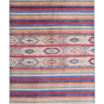 Khurjeen 5' 7" X 7' 10" Hand Knotted Wool Rug 5' 7" X 7' 10" (170 X 239) / Multi / Wool