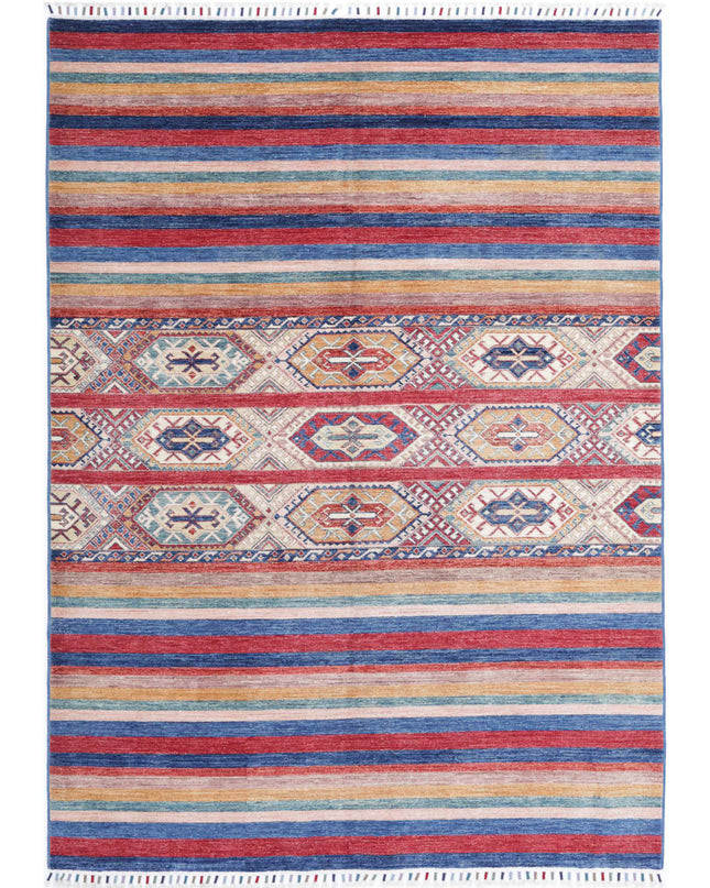 Khurjeen 5' 7" X 7' 10" Hand Knotted Wool Rug 5' 7" X 7' 10" (170 X 239) / Multi / Wool