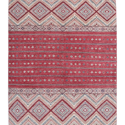 Khurjeen 5' 6" X 7' 6" Hand Knotted Wool Rug 5' 6" X 7' 6" (168 X 229) / Multi / Wool