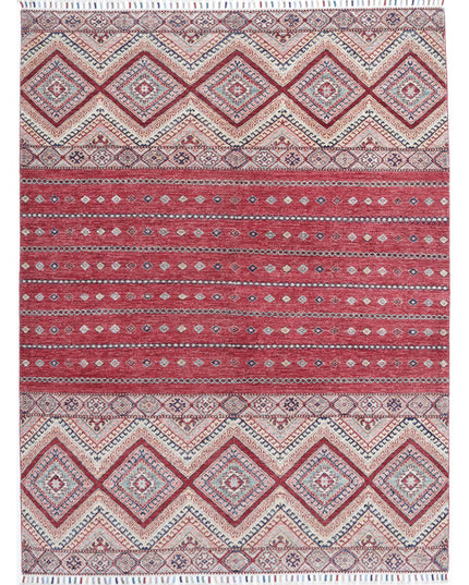 Khurjeen 5' 6" X 7' 6" Hand Knotted Wool Rug 5' 6" X 7' 6" (168 X 229) / Multi / Wool