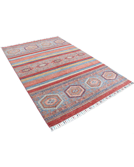 Khurjeen 5' 6" X 8' 0" Hand Knotted Wool Rug 5' 6" X 8' 0" (168 X 244) / Multi / Wool
