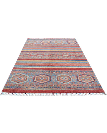 Khurjeen 5' 6" X 8' 0" Hand Knotted Wool Rug 5' 6" X 8' 0" (168 X 244) / Multi / Wool