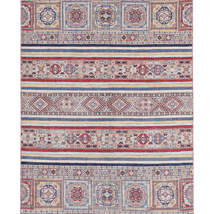 Khurjeen 5' 4" X 7' 9" Hand Knotted Wool Rug 5' 4" X 7' 9" (162 X 236) / Multi / Wool