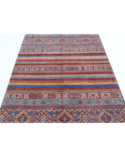 Khurjeen 5' 0" X 6' 6" Hand Knotted Wool Rug 5' 0" X 6' 6" (152 X 198) / Multi / Wool