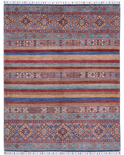 Khurjeen 5' 0" X 6' 6" Hand Knotted Wool Rug 5' 0" X 6' 6" (152 X 198) / Multi / Wool