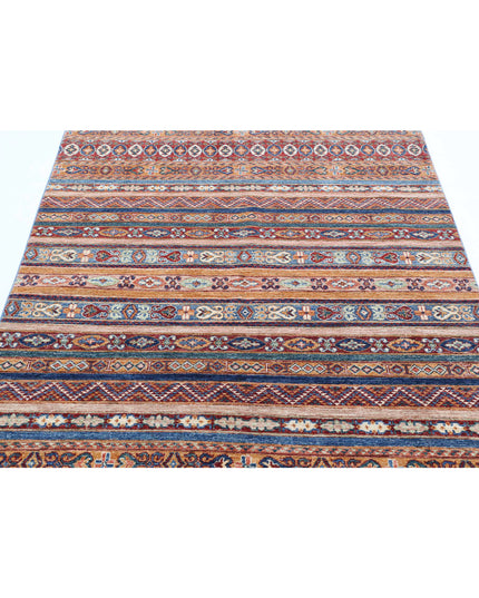 Khurjeen 4' 10" X 6' 2" Hand Knotted Wool Rug 4' 10" X 6' 2" (147 X 188) / Multi / Wool
