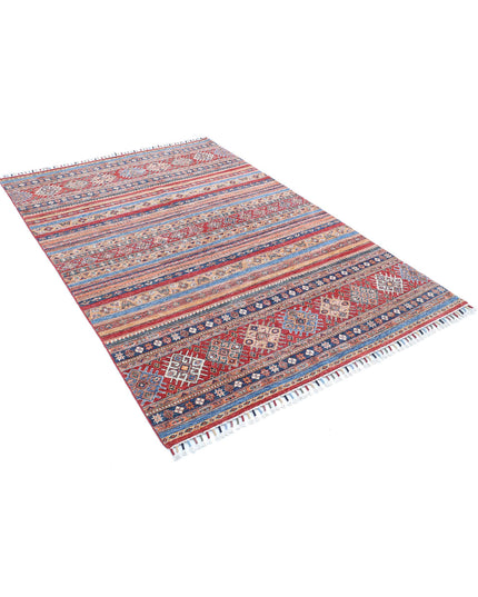 Khurjeen 4' 11" X 7' 2" Hand Knotted Wool Rug 4' 11" X 7' 2" (150 X 219) / Multi / Wool