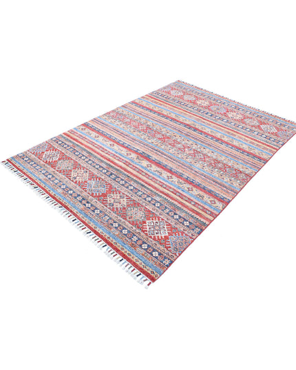 Khurjeen 4' 11" X 7' 2" Hand Knotted Wool Rug 4' 11" X 7' 2" (150 X 219) / Multi / Wool
