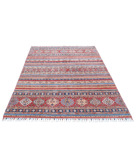 Khurjeen 4' 11" X 7' 2" Hand Knotted Wool Rug 4' 11" X 7' 2" (150 X 219) / Multi / Wool