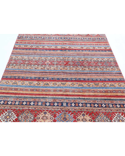 Khurjeen 4' 11" X 7' 2" Hand Knotted Wool Rug 4' 11" X 7' 2" (150 X 219) / Multi / Wool