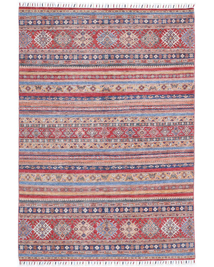 Khurjeen 4' 11" X 7' 2" Hand Knotted Wool Rug 4' 11" X 7' 2" (150 X 219) / Multi / Wool