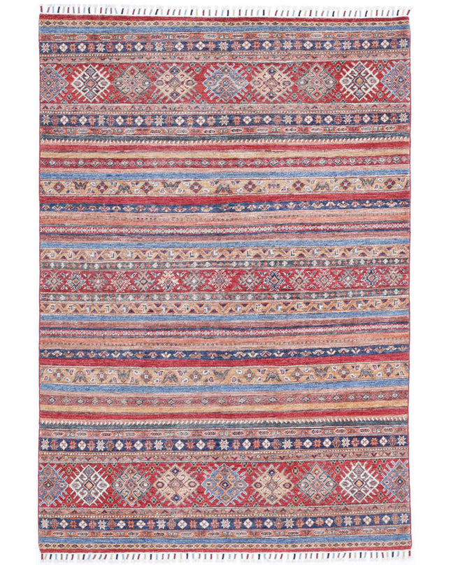 Khurjeen 4' 11" X 7' 2" Hand Knotted Wool Rug 4' 11" X 7' 2" (150 X 219) / Multi / Wool