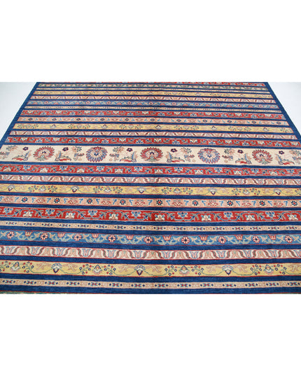 Khurjeen 9' 0" X 11' 7" Hand Knotted Wool Rug 9' 0" X 11' 7" (274 X 353) / Blue / Wool