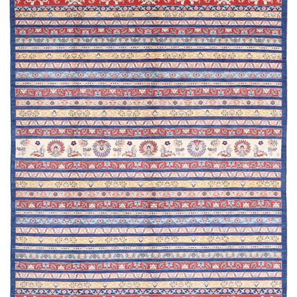 Khurjeen 9' 0" X 11' 7" Hand Knotted Wool Rug 9' 0" X 11' 7" (274 X 353) / Blue / Wool