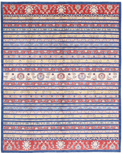 Khurjeen 9' 0" X 11' 7" Hand Knotted Wool Rug 9' 0" X 11' 7" (274 X 353) / Blue / Wool
