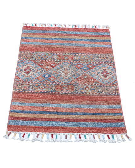 Khurjeen 2' 2" X 2' 11" Hand Knotted Wool Rug 2' 2" X 2' 11" (66 X 89) / Multi / Wool