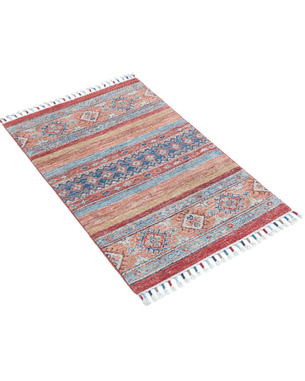 Khurjeen 2' 0" X 3' 0" Hand Knotted Wool Rug 2' 0" X 3' 0" (61 X 91) / Multi / Wool