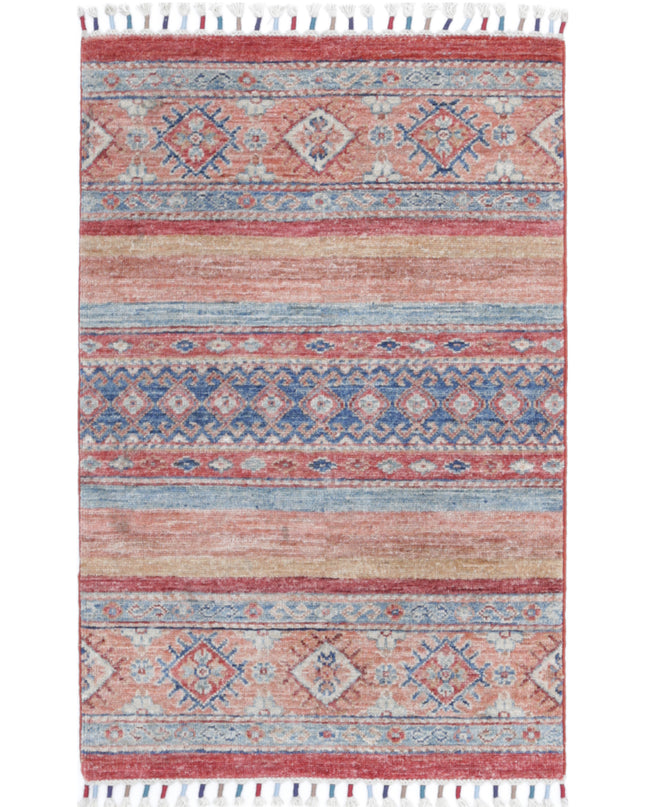 Khurjeen 2' 0" X 3' 0" Hand Knotted Wool Rug 2' 0" X 3' 0" (61 X 91) / Multi / Wool