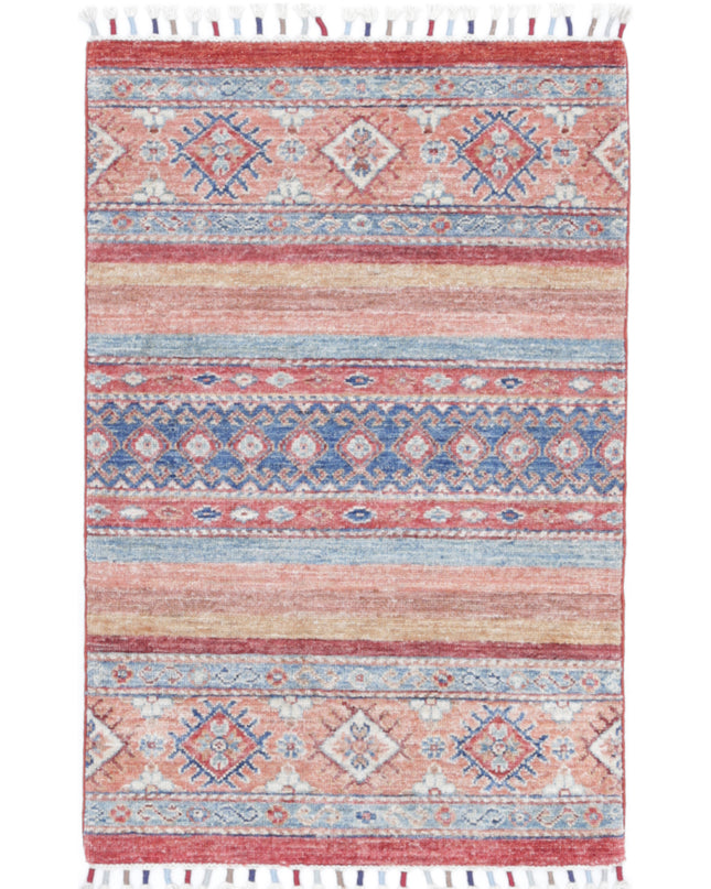 Khurjeen 1' 11" X 3' 0" Hand Knotted Wool Rug 1' 11" X 3' 0" (59 X 91) / Multi / Wool