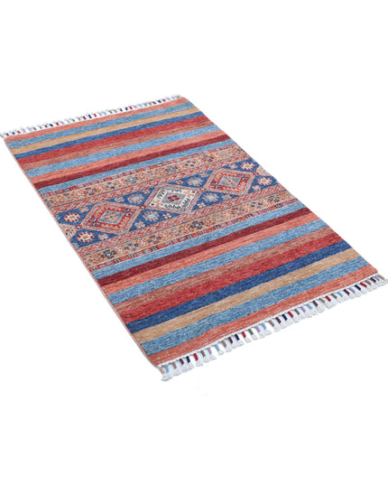 Khurjeen 2' 9" X 3' 11" Hand Knotted Wool Rug 2' 9" X 3' 11" (84 X 119) / Multi / Wool