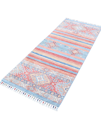 Khurjeen 2' 6" X 6' 5" Hand Knotted Wool Rug 2' 6" X 6' 5" (76 X 196) / Multi / Wool