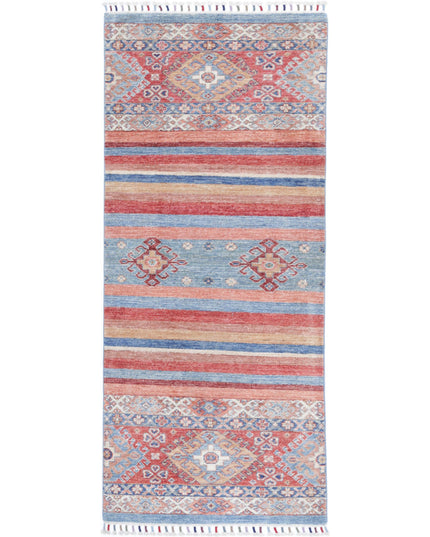 Khurjeen 2' 6" X 6' 5" Hand Knotted Wool Rug 2' 6" X 6' 5" (76 X 196) / Multi / Wool