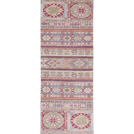 Khurjeen 3' 0" X 9' 8" Hand Knotted Wool Rug 3' 0" X 9' 8" (91 X 295) / Multi / Wool