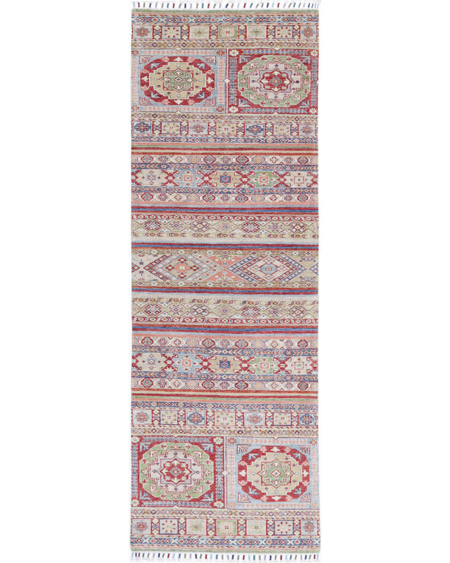 Khurjeen 3' 0" X 9' 8" Hand Knotted Wool Rug 3' 0" X 9' 8" (91 X 295) / Multi / Wool