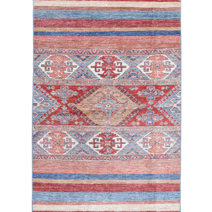 Khurjeen 3' 1" X 5' 0" Hand Knotted Wool Rug 3' 1" X 5' 0" (94 X 152) / Multi / Wool