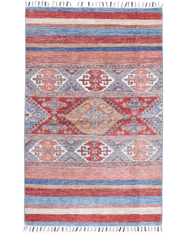 Khurjeen 3' 1" X 5' 0" Hand Knotted Wool Rug 3' 1" X 5' 0" (94 X 152) / Multi / Wool