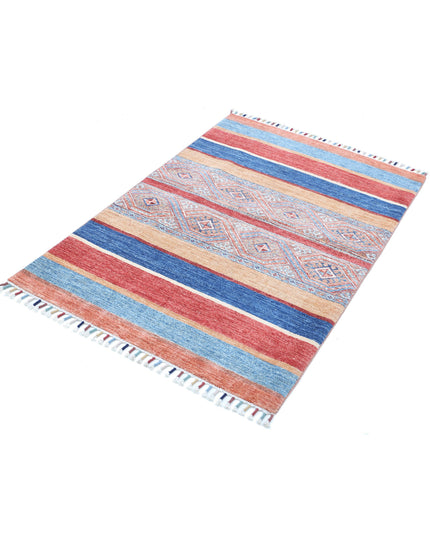 Khurjeen 3' 0" X 4' 10" Hand Knotted Wool Rug 3' 0" X 4' 10" (91 X 147) / Multi / Wool