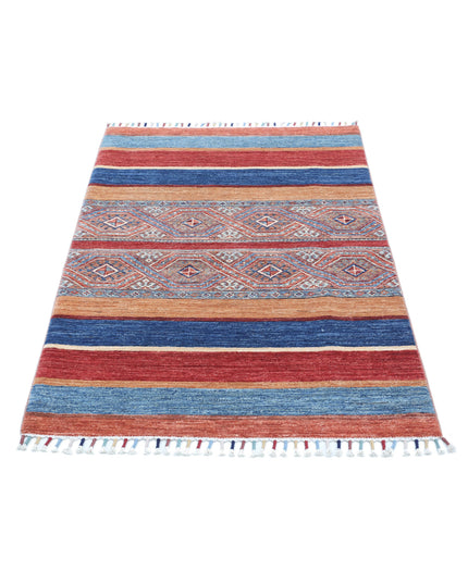 Khurjeen 3' 0" X 4' 10" Hand Knotted Wool Rug 3' 0" X 4' 10" (91 X 147) / Multi / Wool