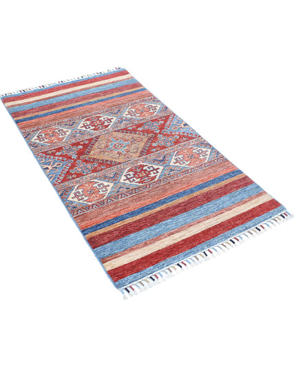 Khurjeen 2' 11" X 5' 0" Hand Knotted Wool Rug 2' 11" X 5' 0" (89 X 152) / Multi / Wool