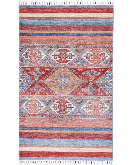Khurjeen 2' 11" X 5' 0" Hand Knotted Wool Rug 2' 11" X 5' 0" (89 X 152) / Multi / Wool