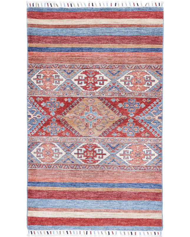 Khurjeen 2' 11" X 5' 0" Hand Knotted Wool Rug 2' 11" X 5' 0" (89 X 152) / Multi / Wool