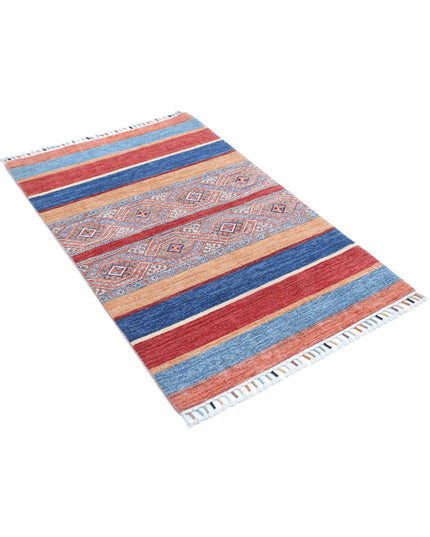 Khurjeen 3' 0" X 4' 9" Hand Knotted Wool Rug 3' 0" X 4' 9" (91 X 145) / Multi / Wool