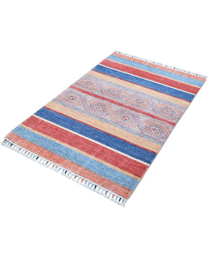 Khurjeen 3' 0" X 4' 9" Hand Knotted Wool Rug 3' 0" X 4' 9" (91 X 145) / Multi / Wool