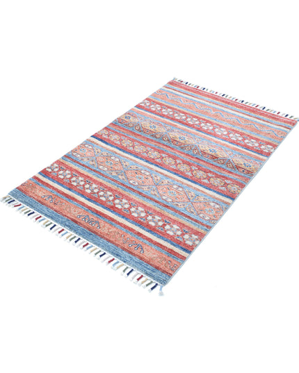 Khurjeen 2' 11" X 4' 8" Hand Knotted Wool Rug 2' 11" X 4' 8" (89 X 142) / Multi / Wool